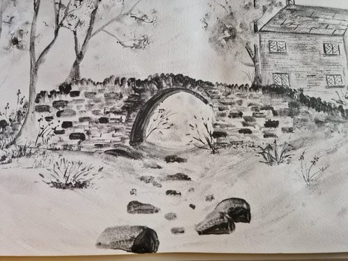 Chris M, Escapism, liquid pencil sketch.